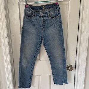 7 For All Mankind Light Blue Ankle Jeans